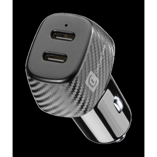 Caricatore auto Cellularline Car Multipower DUO CBRUSB2PD40WK 2xUSB-C 40W Nero