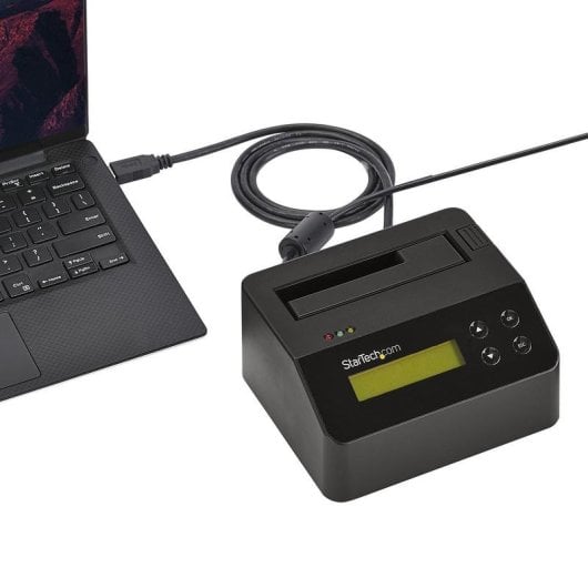 Borratore dischi Startech SDOCK1EU3P USB 3.0 SATA 9 modalità Secure Erase LCD