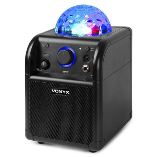 Altavoces Vonyx Karaoke Inalámbricos y alámbricos 50W con Bluetooth y luces LED