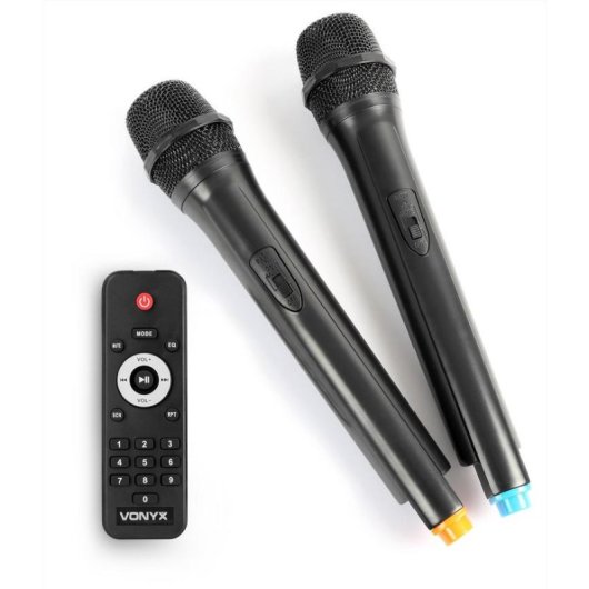 Altavoces Vonyx Portátiles PA Bluetooth 800W con micrófonos UHF y batería