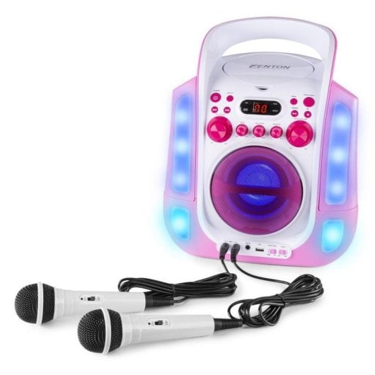 Altavoces Fenton Karaoke Bluetooth 50W con luces y doble micrófono