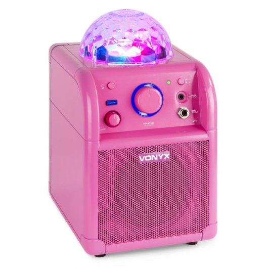 Altavoces Vonyx Karaoke Inalámbricos y cableados 60W con luces LED RGB y micrófono