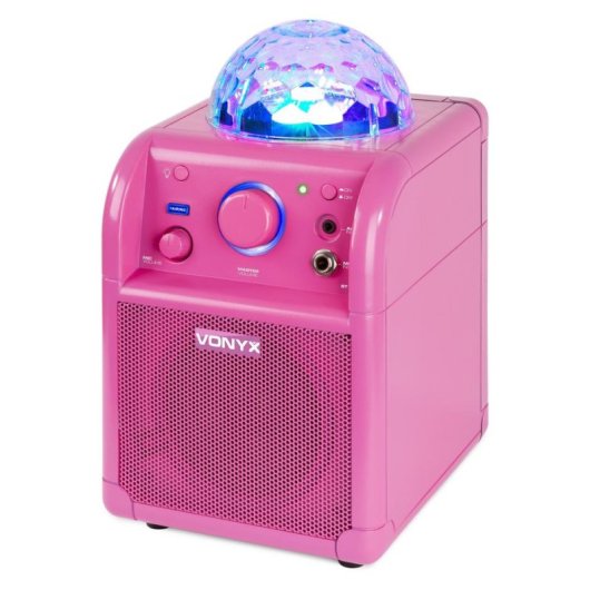 Altavoces Vonyx Karaoke Inalámbricos y cableados 60W con luces LED RGB y micrófono