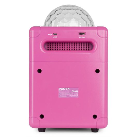Altavoces Vonyx Karaoke Inalámbricos y cableados 60W con luces LED RGB y micrófono