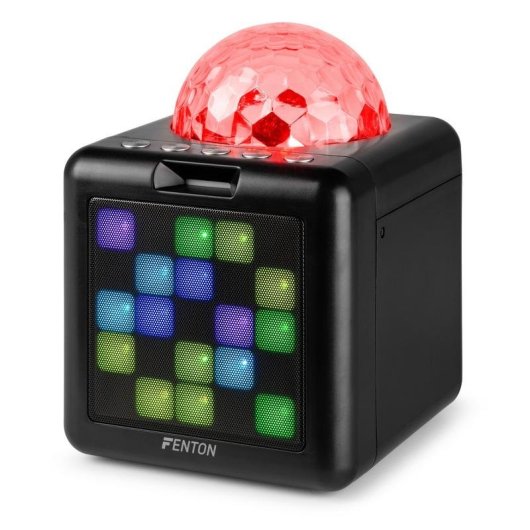 Altavoces Fenton Karaoke Portátil Bluetooth 15W con luces LED y 2 micrófonos