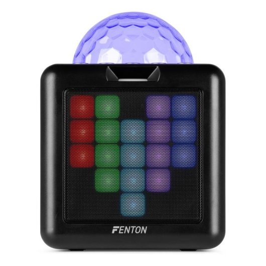Altavoces Fenton Karaoke Portátil Bluetooth 15W con luces LED y 2 micrófonos