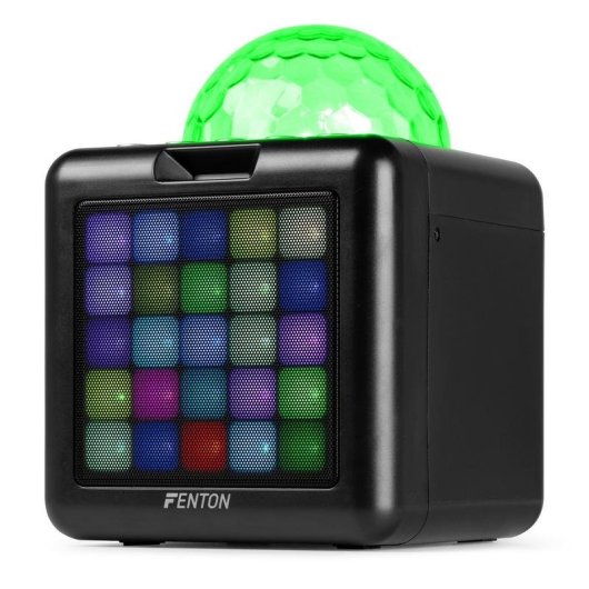 Altavoces Fenton Karaoke Portátil Bluetooth 15W con luces LED y 2 micrófonos