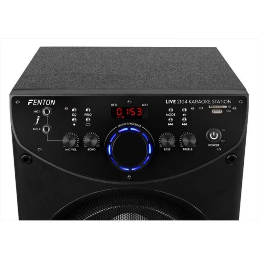 Haut-parleurs Fenton Karaoke Bluetooth 400W avec effets LED et 2 micros