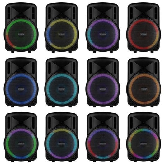 Altavoces Fenton Karaoke Bluetooth 800W portátiles con batería y luces LED