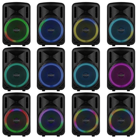Altavoces Fenton Karaoke Inalámbricos Bluetooth 700W con LED y batería portátil
