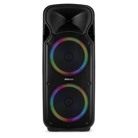 Altavoces Fenton Karaoke Bluetooth 1400W portátiles con LED y dos micrófonos