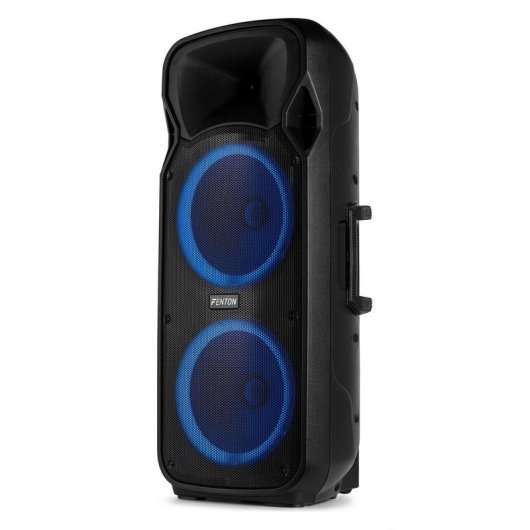 Altavoces Fenton Karaoke Bluetooth 1400W portátiles con LED y dos micrófonos