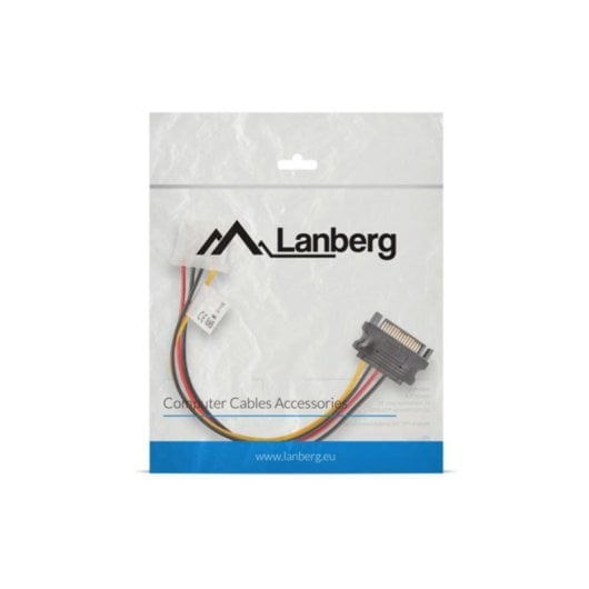 Câble SATA Lanberg CA-SAHD-10CU-0015 0,15 m Molex 4-pin vers SATA 15-pin