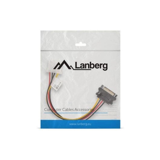 Câble SATA Lanberg CA-SAHD-10CU-0015 0,15 m Molex 4-pin vers SATA 15-pin