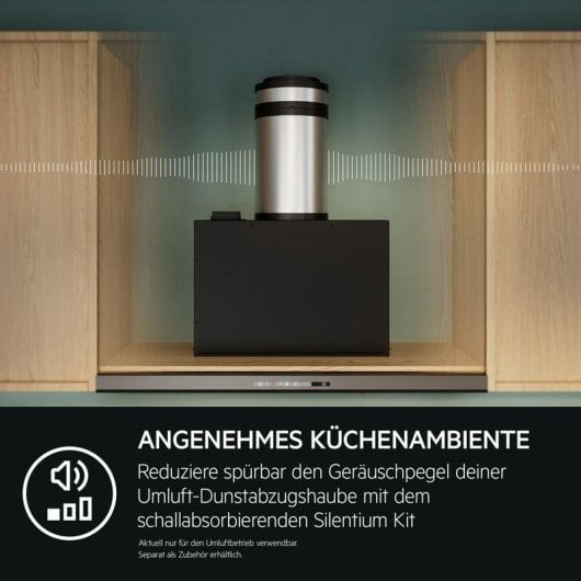 Kaminhauben-Zubehör AEG M8CKSL28 Wanddurchführung Schalldämmung, Edelstahl, Schwarz