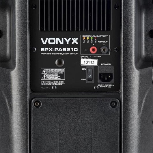 Haut-parleurs Vonyx Système PA Portable Bluetooth 1000W avec micros UHF
