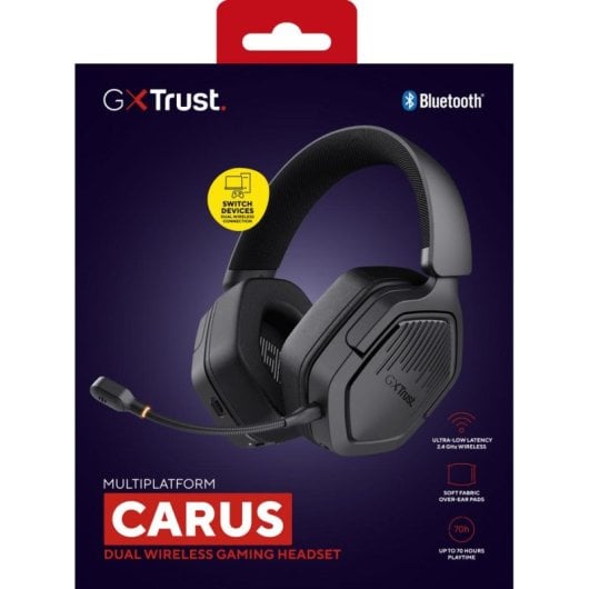 Auriculares TRUST GXT 493 Carus inalámbricos y con cable Bluetooth Gaming con micrófono negros
