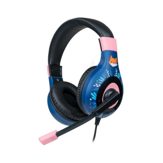 Auriculares BigBen V1 Fox com fio jack 3,5 mm Gaming microfone dobrável Azul
