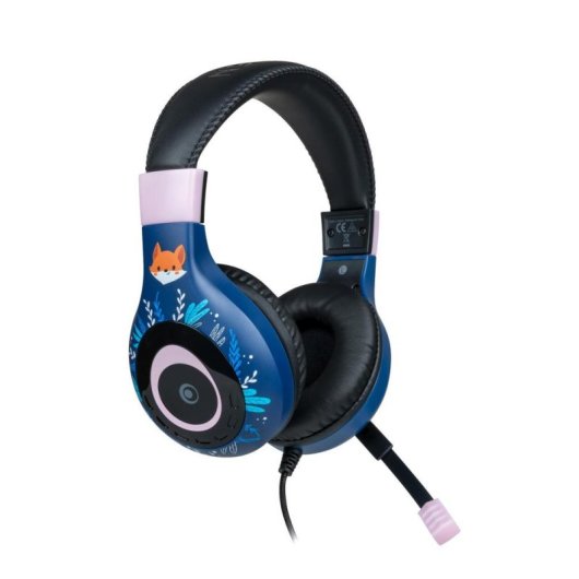 Auriculares BigBen V1 Fox com fio jack 3,5 mm Gaming microfone dobrável Azul