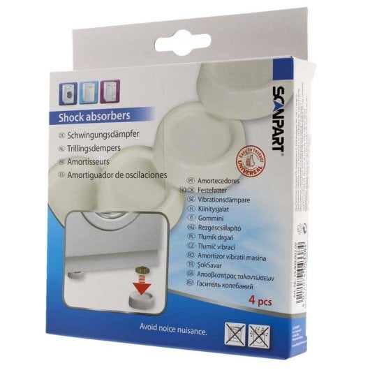 Waschmaschinenzubehör WENKO 1940000200 Vibrationsdämpfer 4er Pack Weiß