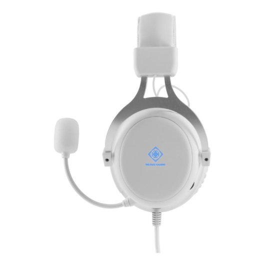 Auriculares Deltaco Gaming GAM-030-W com fio USB + Jack gaming estéreo com microfone e iluminação, brancos