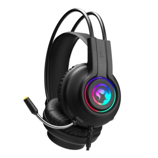 Casque Marvo HG8935 filaire USB Gaming microphone rétractable rétroéclairé Noir