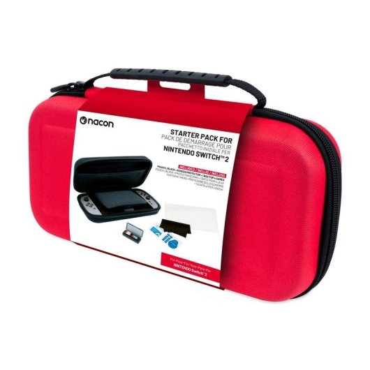 Funda rígida NACON SWITCHNEWPACK5RED Nintendo Switch 2 Vermelho resistente e pack proteção