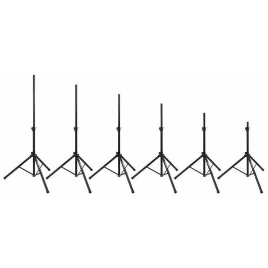 Support d'enceinte Vonyx LS01K Kit Trépied Réglable 30 kg Acier Sac Inclus