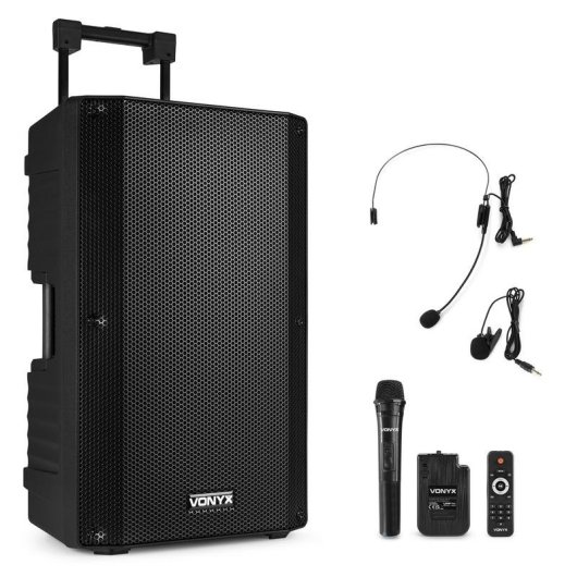 Altoparlanti Vonyx Portatile Bluetooth 1000W con microfono e ruote