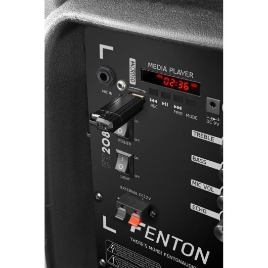 Altavoces Fenton Karaoke Inalámbricos 500W con bluetooth, batería y luces LED