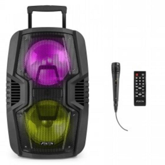 Altavoces Fenton Karaoke Inalámbricos 500W con bluetooth, batería y luces LED