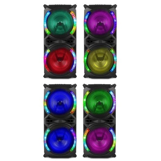 Altavoces Fenton Karaoke Bluetooth 900W con control remoto y LEDs RGB