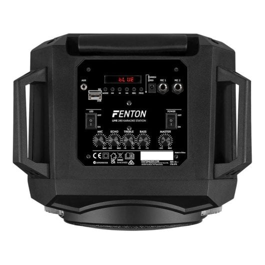 Altavoces Fenton Karaoke Bluetooth 900W con control remoto y LEDs RGB