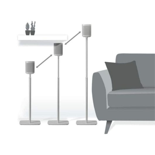 Support d'enceinte Flexson FLXS1AFS2011 Blanc ajustable pour Sonos One PLAY:1 Lot de 2