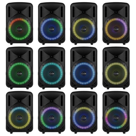 Altavoces Fenton Karaoke Bluetooth 300W con batería y micrófono UHF