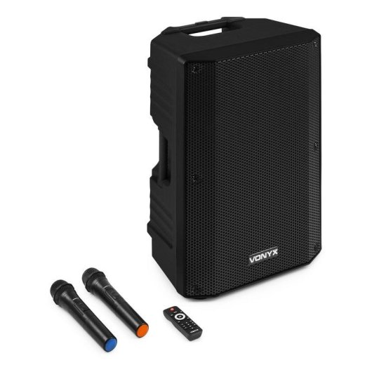 Altavoces Vonyx Portátiles Bluetooth 800W con micrófonos y batería