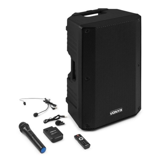 Altavoces Vonyx Karaoke Portátiles Bluetooth 800W con batería y micrófonos