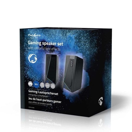 Altavoces Nedis Gaming 2.0 Cableados 6W con iluminación LED RGB
