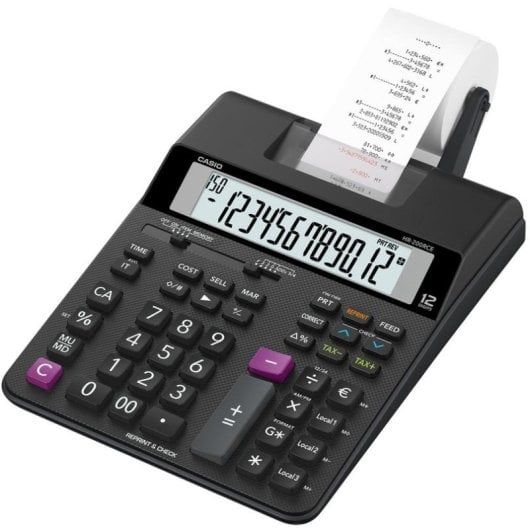 Calculadora Casio HR-200RCE Impressora 12 dígitos Escritório Preto