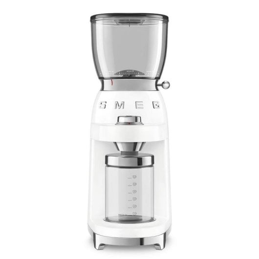 Moulin à café SMEG CGF11WHEU Blanc Inox 350g 30 réglages 150W