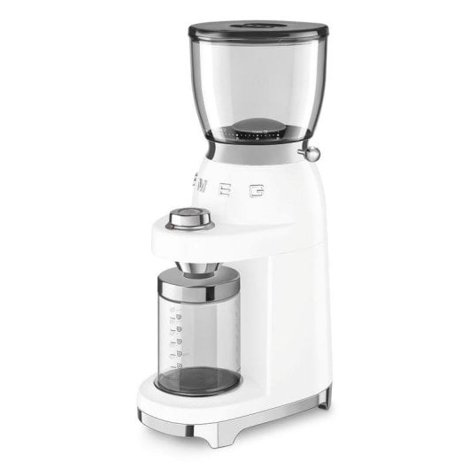 Moulin à café SMEG CGF11WHEU Blanc Inox 350g 30 réglages 150W