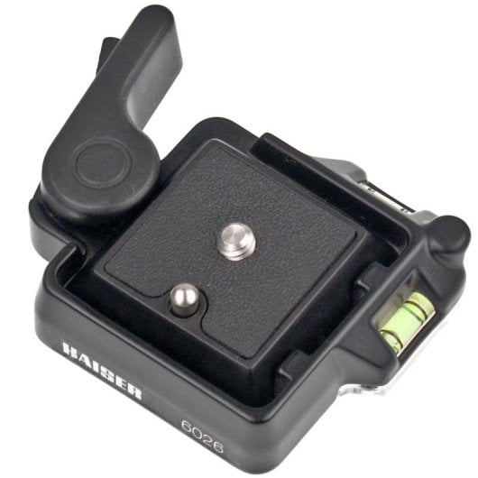 Placa de Liberação Rápida Kaiser Fototechnik 6026 Alumínio Preto Universal 1/4"