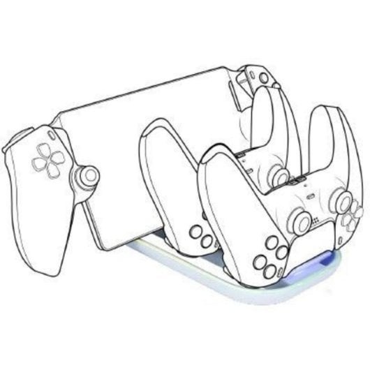 Base de Carregamento BIGBEN PS5TRIPLECHARGER LED para DualSense PS5 Branco