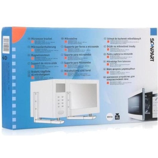 Suporte Micro-ondas SCANPART 73.000.055.10 Universal 40 kg Branco Metal