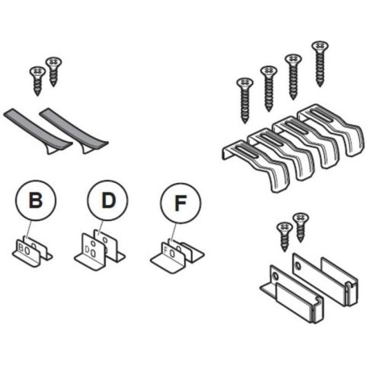 Kit de montaje Balay 3AB3030L para placas modulares y biseladas de cristal