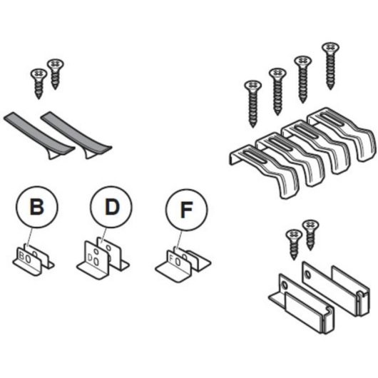 Kit de montaje Balay 3AB3030L para placas modulares y biseladas de cristal