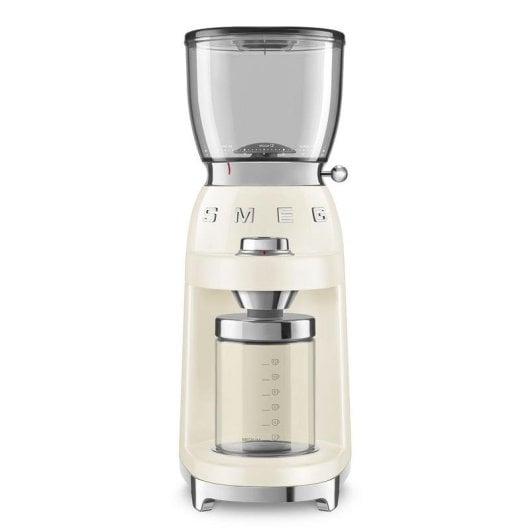 Kaffeemühle SMEG CGF11CREU Edelstahl Kegelmahlwerk 350 g Creme