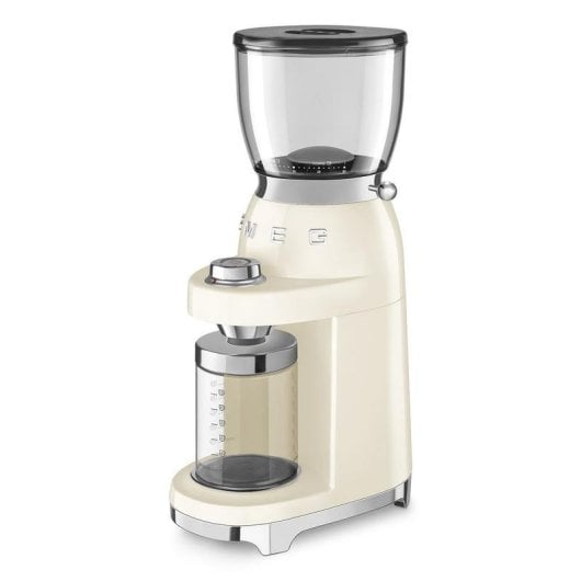 Kaffeemühle SMEG CGF11CREU Edelstahl Kegelmahlwerk 350 g Creme