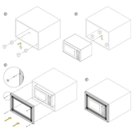 Marco para microondas SCANPART 7300000112 universal adaptable plateado