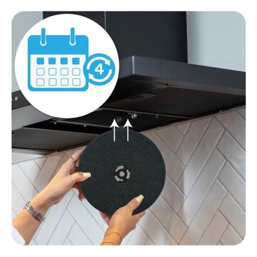 Kohlefilter Mepamsa 112.0569.559 Schwarz 2 Stück für Dunstabzugshaube